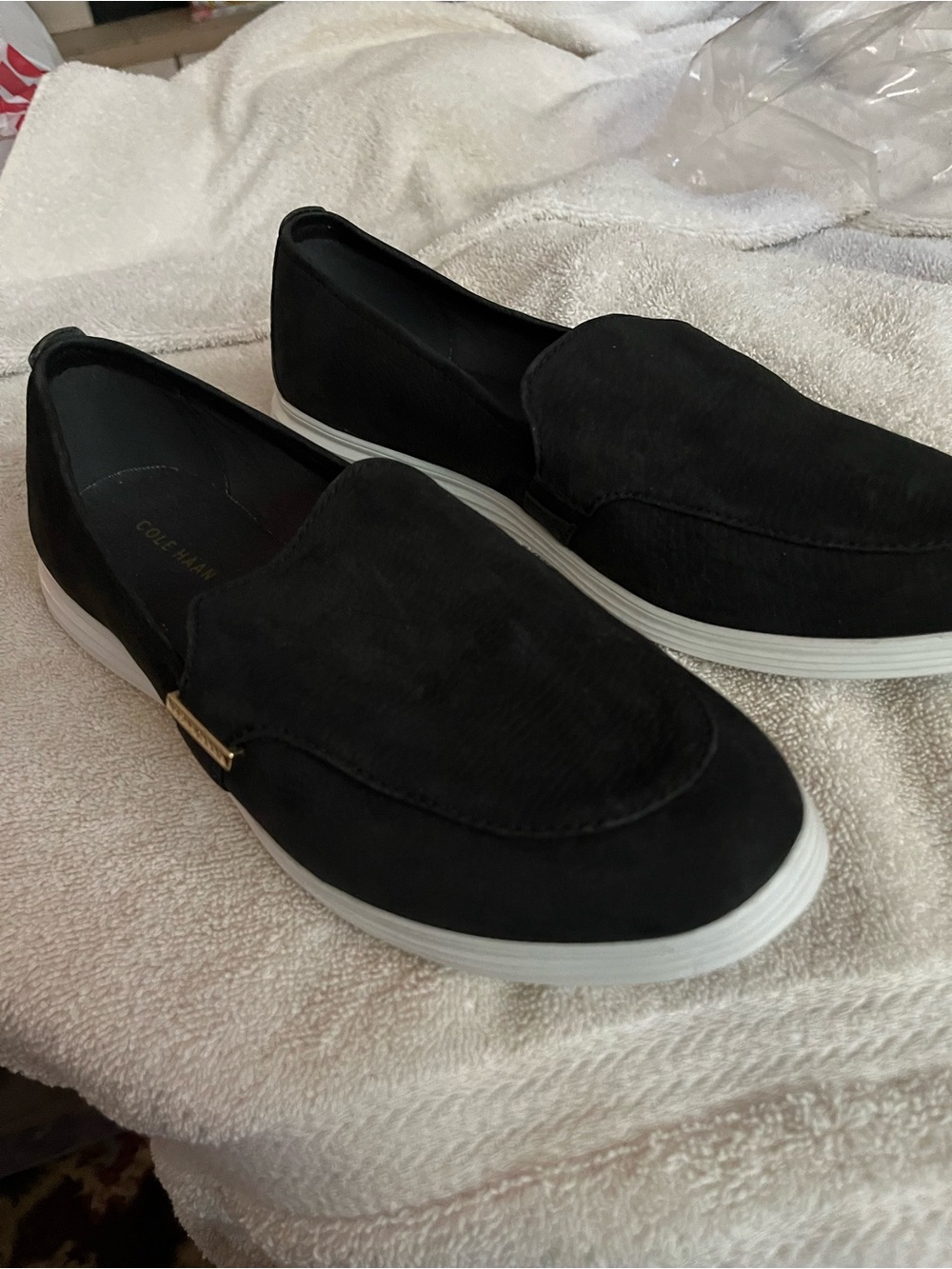 Cole Haan Men's Black Slip-On Casual Sneakers  size 8